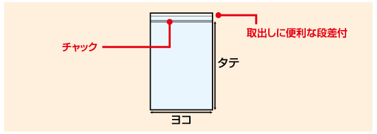 チャック袋サイズ